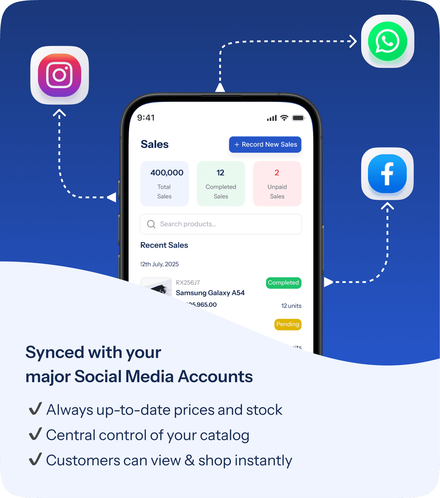 Multi-platform sync across WhatsApp, Instagram and Facebook